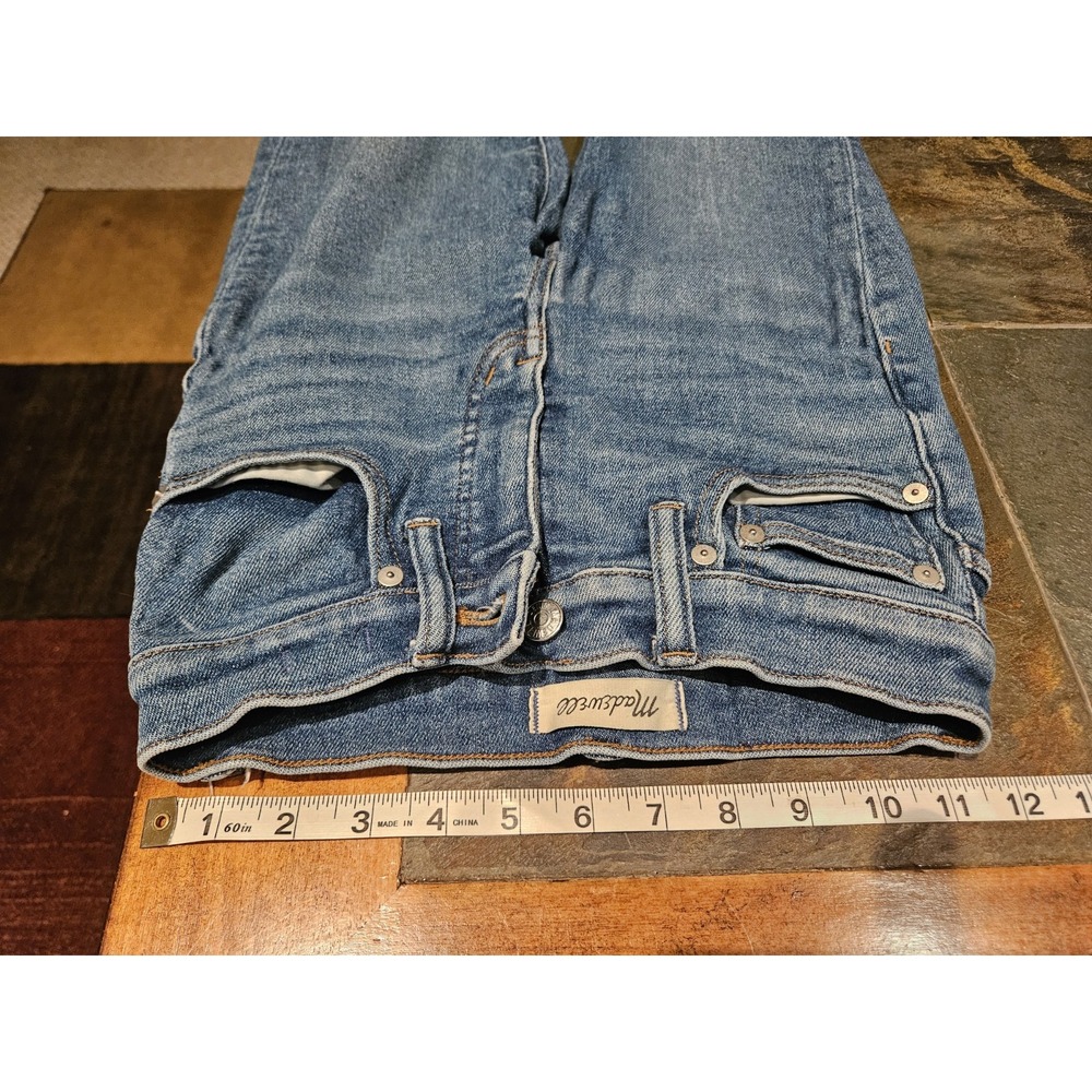 Madewell Jeans Women's Size 24 Blue Cali Demi Boot Raw Hem Casual Western *flaw* - Picture 11 of 12